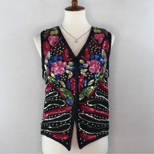 Colorful Sequin Embellished Vest